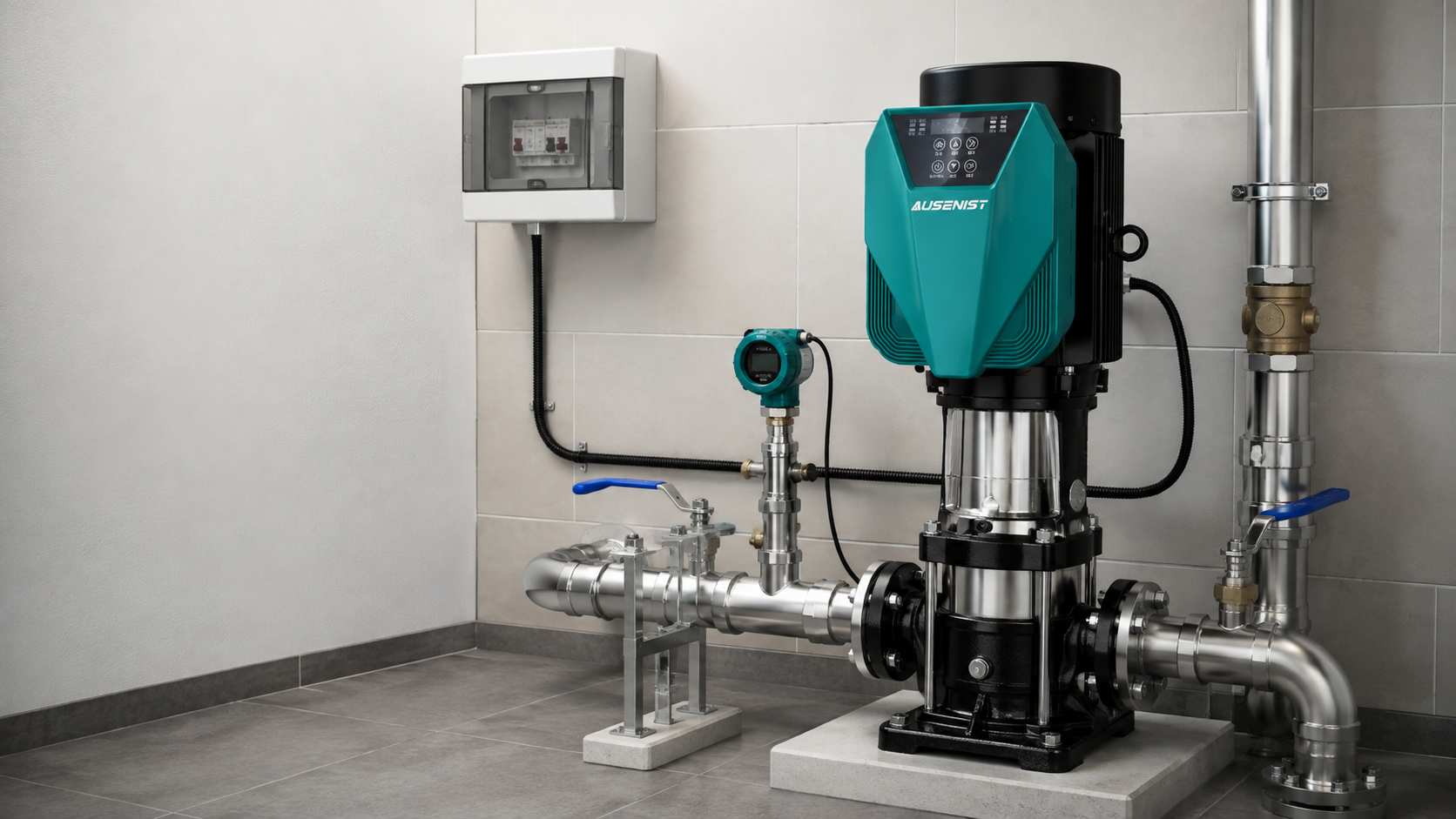 AUSENIST 3kW 230V single-phase hotel booster pump VFD solution